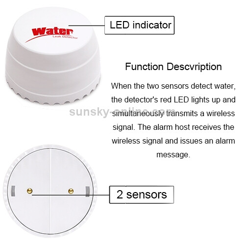 DY-SQ100B Wasserleckdetektor (Farbe: Weiß) 2