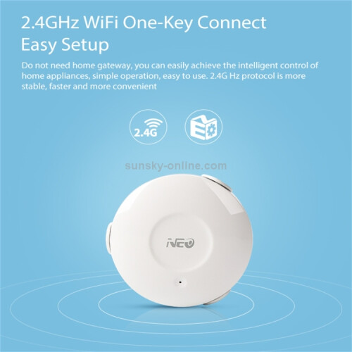 NEO NAS-WS02W Drahtlose WIFI Wasser Sensor Flut Detektor Unterstützung Android / IOS System 2