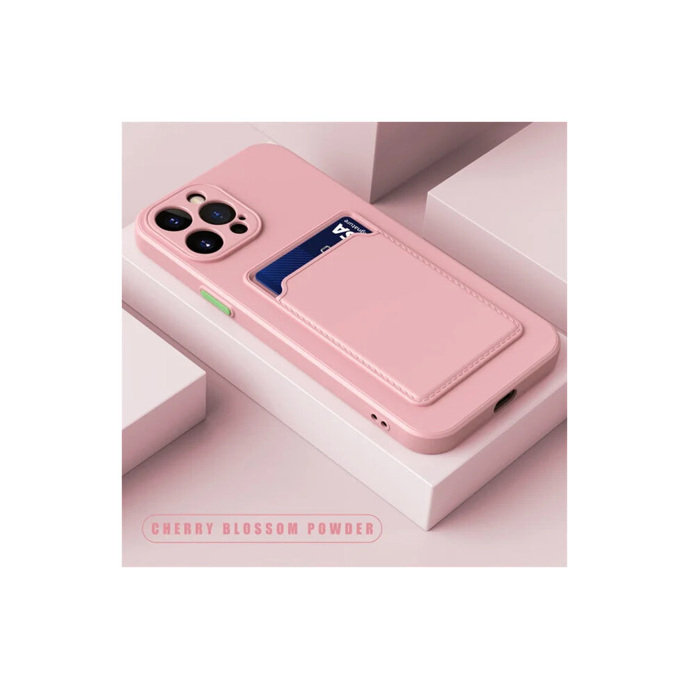 (, For Iphone 14) Luxury Soft Silicone Wallet Phone Case For Iphone 16 15 14 Pro Max Pink 8419726992346
