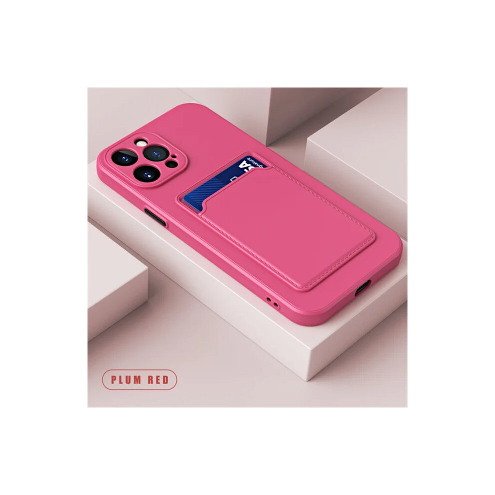 (Rose 1, For Iphone16 Pro Max) Luxury Soft Silicone Wallet Phone Case For Iphone 16 15 14 Pro Max Red 3499119710325
