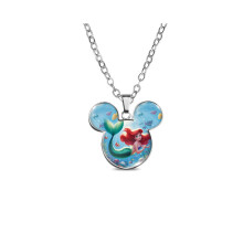 (MQXL48) Speelse cartoon zeemeermin prinses Mickey hoofd hanger ketting met elegante trui ketting tbv