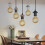 (Rood koper) E27 Schroef Rose Plafondlamp Fabric Flex Pendel 2