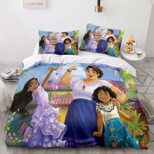 (Single-135x200cm, 8) Encanto Beddengoed Kinderen Eenpersoons Dubbel 3D Dekbedovertrekset