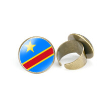 (StyleO) Vlaggen Afrikaanse verstelbare ring Stijlvol metaal Open ontwerp Unisex