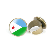 (StyleP) Vlaggen Afrikaanse verstelbare ring Stijlvol metaal Open ontwerp Unisex