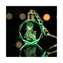 (Xiao, met geschenkdoos) Genshin Impact LED Kleurrijke LightPendant-sleutelhangers