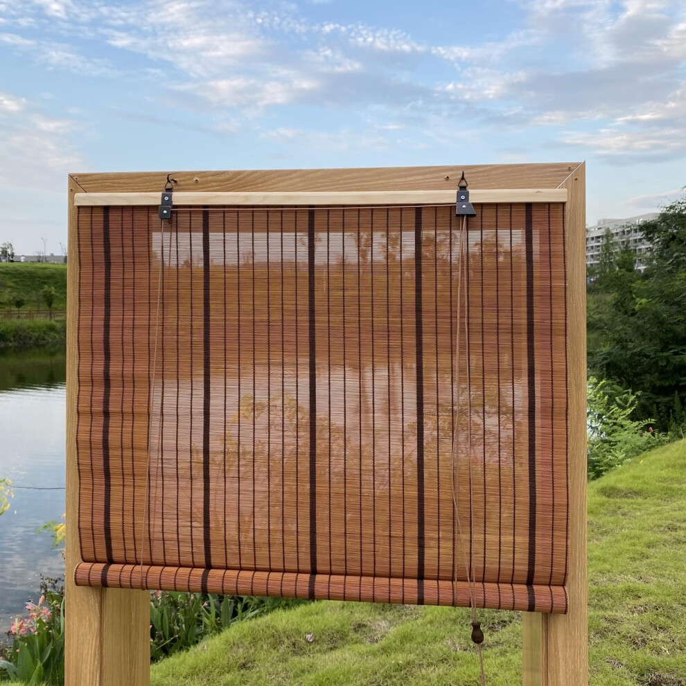 Xiuxiu Bambusjalousien, Bambusrollos, RöMische BambusvorhäNge, Rollos FüR Innenfenster, Rollos FüR Drinnen Und DraußEn, Terrasse, F, 81,3 Cm B X-image