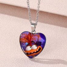 (XXXL6313, witte K-ketting) Binnenkant Modieus Uit 2 hartenketting voor kinderen met charmante cartoon