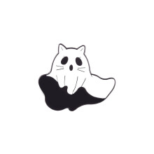 (XZ5272) Spookachtige spookbroche met Halloween-thema in geometrisch ontwerp, ideaal voor kostuumaccessoires