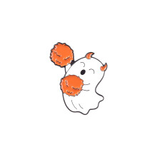 (XZ5276) Spookachtige spookbroche met Halloween-thema in geometrisch ontwerp, ideaal voor kostuumaccessoires