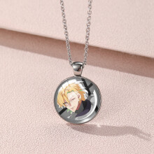 (YXL2) Ichiro geometrische Yamada-hangerketting in legering en glas, perfect voor anime-liefhebbers