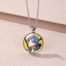 (YXL5) Ichiro geometrische Yamada-hangerketting in legering en glas, perfect voor anime-liefhebbers