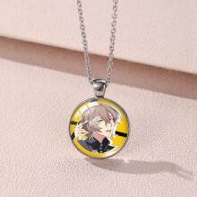 (YXL6) Ichiro geometrische Yamada-hangerketting in legering en glas, perfect voor anime-liefhebbers