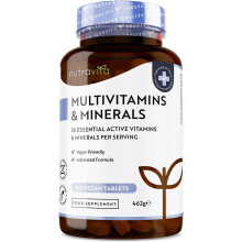 Multivitamins & Minerals - 365 Vegan Multivitamin Tablets - 1 Year Supply - Multivitamin Tablets for Men and Women with 26 Essential