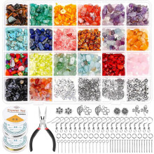 1584Pcs Crystal Jewelry Making Kit, Ring Making Kit with Crystal Gemstone Beads,Jewellery Making Kits Adults Jewelry Wire and Earring Hooks for Ring,