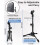 Mictop 2 Pack Desktop Mic Stand  Portable Foldable Tripod with Mic Clip Holder  Adjustable Microphone Stand For Dynamic Microphone. 5