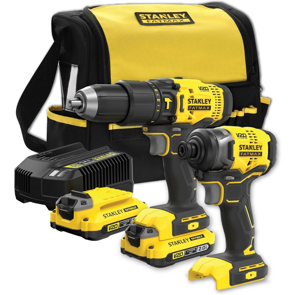 Stanley FatMax V20 SFMCK465D2S-GB 18V 2 x 2.0AH Cordless Combi Drill