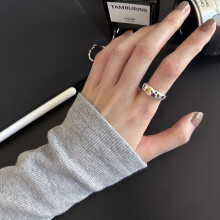 (J3364) Flower Beautiful Colorful Design Adjustable Heart Shaped Ring Gems With Sparkling