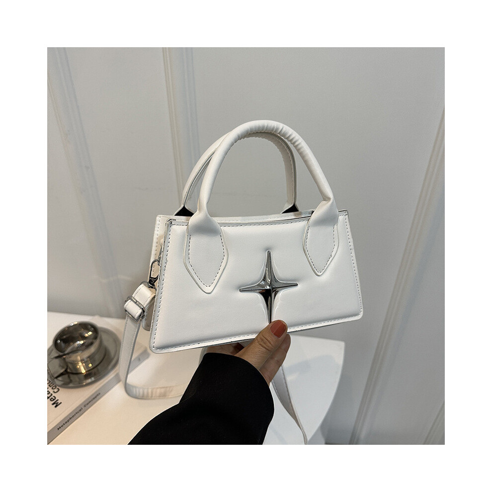 (White) Commuter Trendy Stylish Fashion Square Bag For Women Pu Leather Shoulder Crossbody Handbag With Zipper Closure Phone Po And-image-OPC-PGW28G8-NEW