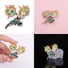 Cartoon stijlvolle karakter broche levendige metalen pin accessoire voor rugzak en outfit decor