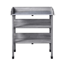 3 Tiers Wood Potting Bench, Garden Table Storage Shelf Indoor/Outdoor Greenhouse