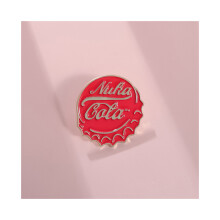 Retro Nuka Cola Red Cap Broche Klassieke Gaming Metalen Badge Ideaal voor persoonlijke stijl