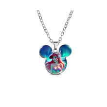 (MQXL44) Speelse cartoon zeemeermin prinses Mickey hoofd hanger ketting met elegante trui ketting tbv