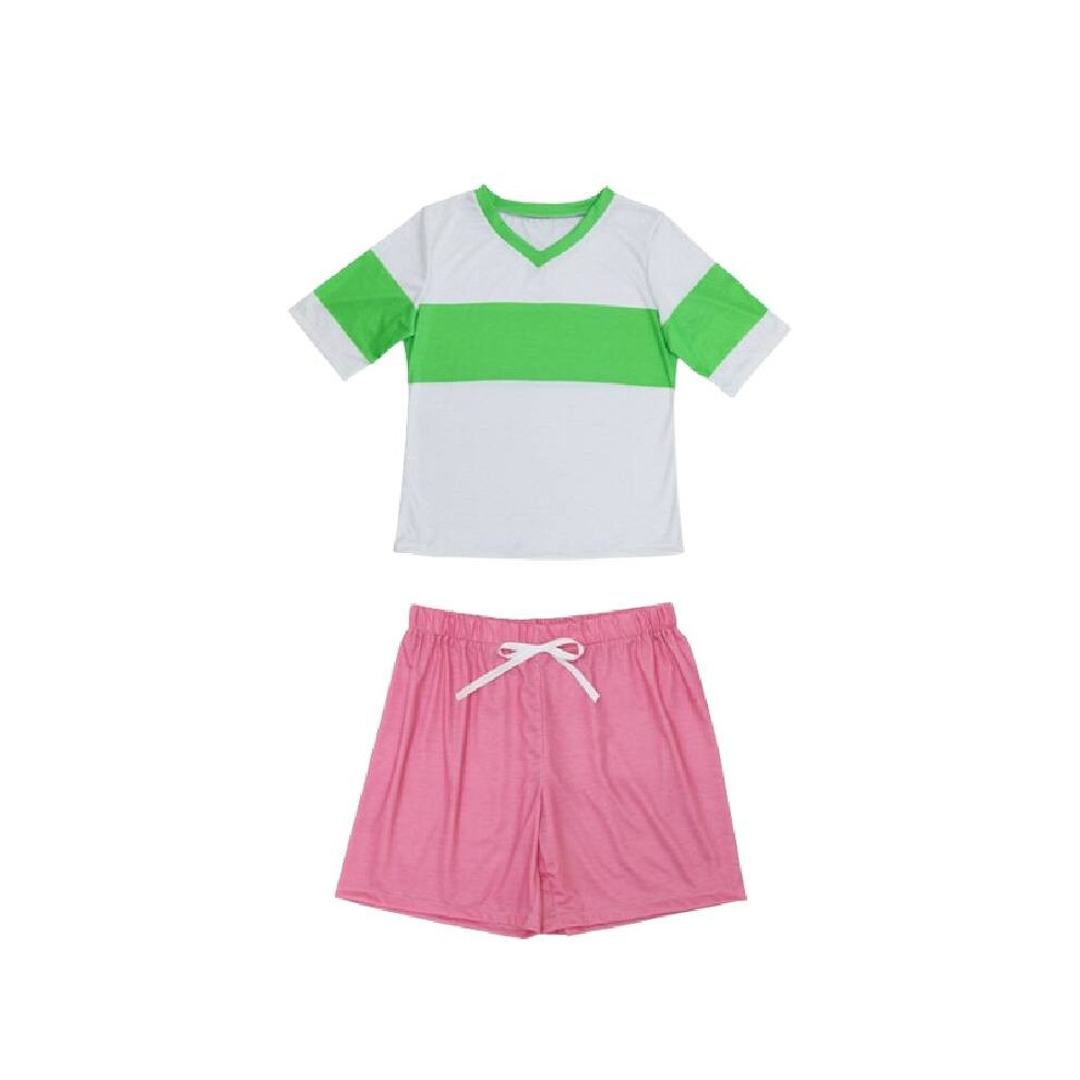 (S) Ogino Spirited Away Chihiro Cosplay Costumes Set Performance Stage Halloween