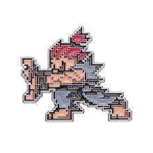 (XZ8961) Modieuze Street Fighter Game Cartoon brochespeld met opvallende vlamdetails