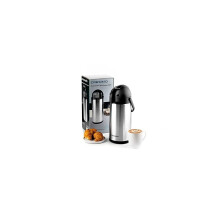 3L Pump Action Airpot - Thermische koffiefles, roestvrijstalen geïsoleerde vacuüm-airpotfles, 12 uur