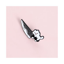 Cartoon heerlijke kattenbroche met innovatieve vorm voor trendsettende kledingaccessoires