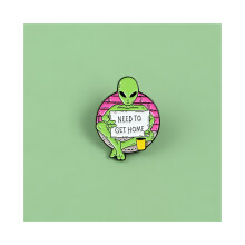 Cartoon opvallende buitenaardse emaille reversspeld voor creatieve stijl en decoratieve flair