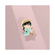 Charmante metalen broche in anime-stijl, kleurrijke leuke badge voor unieke mode-statements
