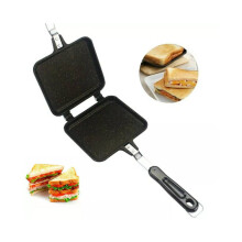 Toastie Sandwich Maker Machine Ontbijt Non Stick Camping Kachel Broodrooster Tool
