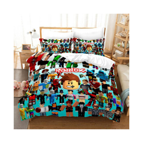 Drie Roblox-delig beddengoedset Dekbedovertrek Kussenslopen Digitale print Cartoon 2