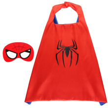 (RedSpiderman,S)Umhang Erwachsene Kinder Cape mit Maske Kinder Halloween Kostüm Party Outfit