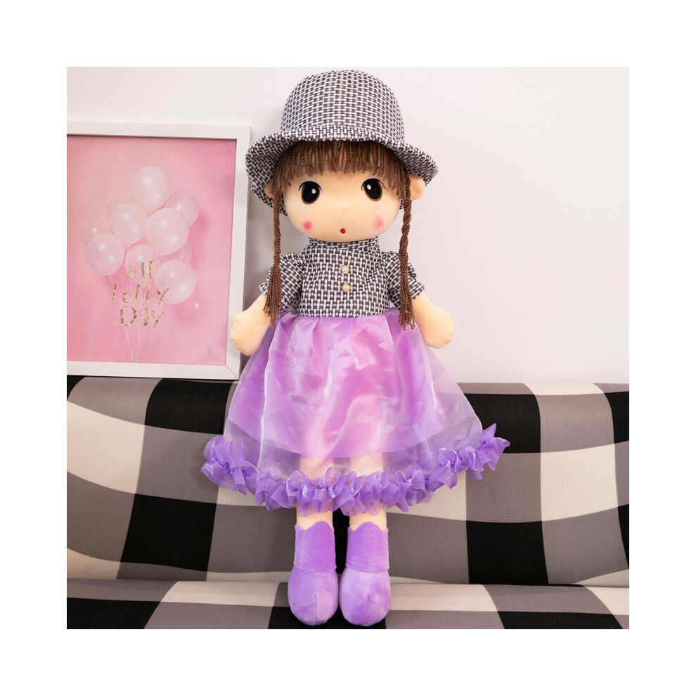 (, 90Cm/35.43In) Anna Fairy Plush Doll Large Soft Crystal Fabric And Colors Purple/Red