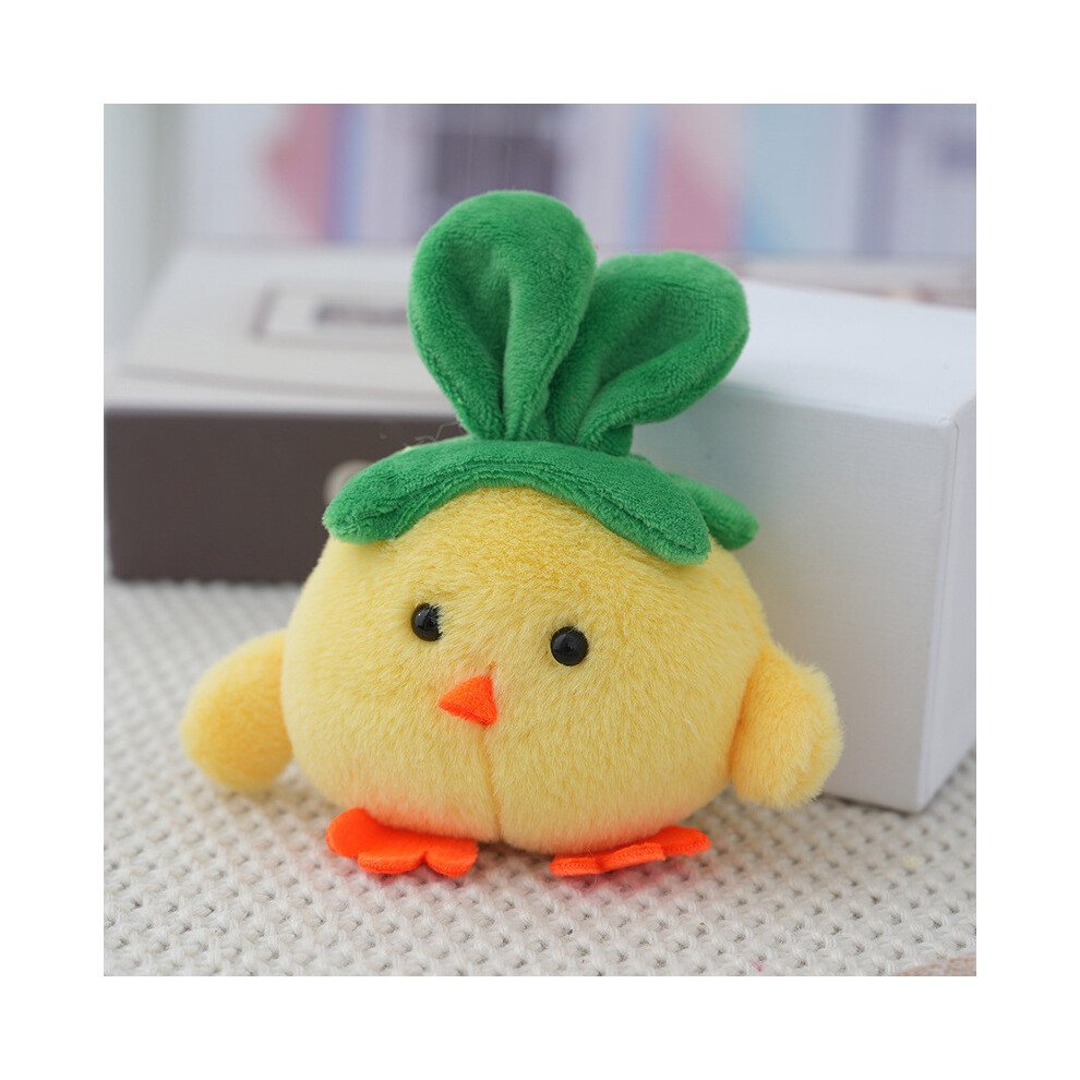 (Yellow) Yellow Adorable Duck Plush Toy Keychain With Bunny Costume Plushy And Soft-image-OPC-PGW68HB-NEW