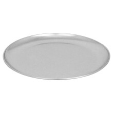 Vintage Steel Round Barbecue Plate 20cm Retro Stainless Steel BBQ Serving