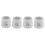 Dimples Egg Cup Set of 4 Ceramic White with Black Writing Dishwasher Safe 1