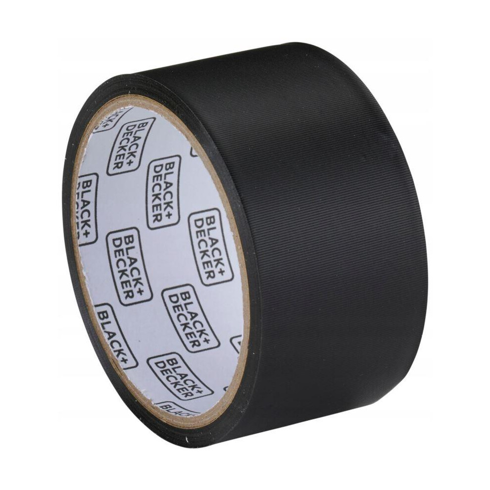 Black Duct Tape Reinforced Fabric 48Mm X 10M Strong Adhesion For Repairs 8711252238777