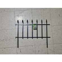 Finial Border Fence 49x57cm Black Steel Garden Edging Decorative Outdoor Use
