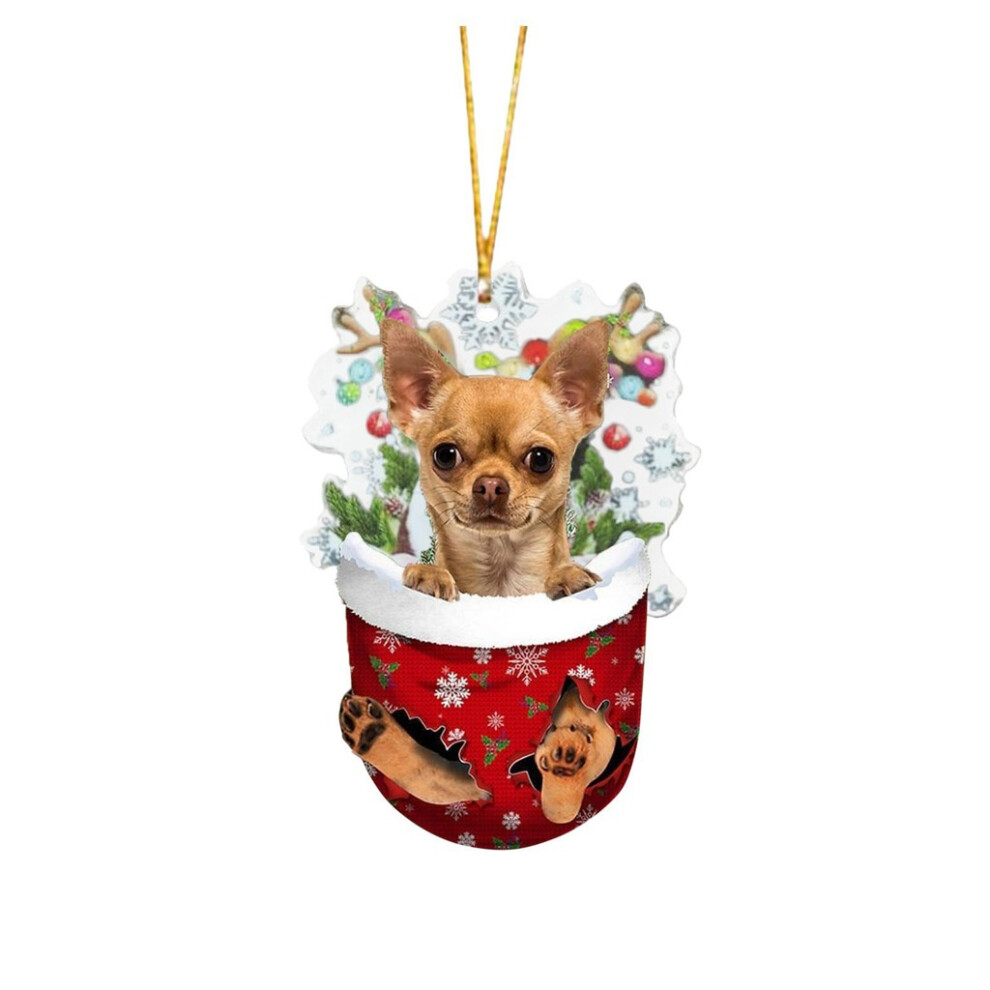 (White) Adorable Style Cartoon Christmas Dog Ornament For Car Holiday Accessories-image-OPC-PGW7HKK-NEW