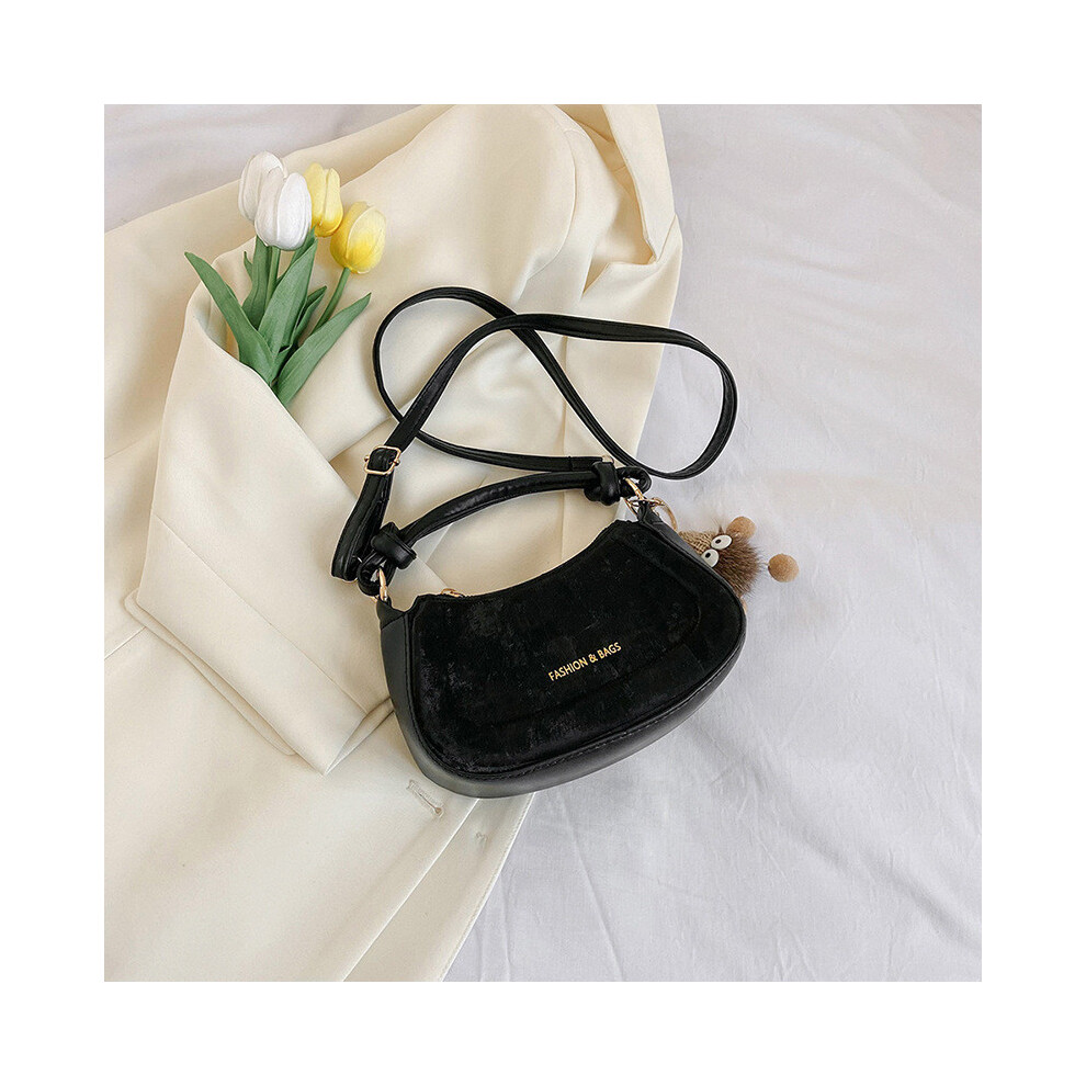 (Black, Without Hanger) Pu Soft Fashionable Leather Shoulder Crossbody Bag With Phone Women Pocket For-image-OPC-PGW7K6N-NEW