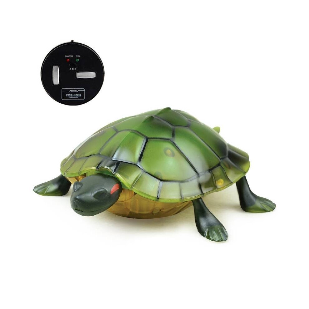(Green) Control Remote Electric Turtle Robot Infrared Simulation Lifelike Animals Crawl Green