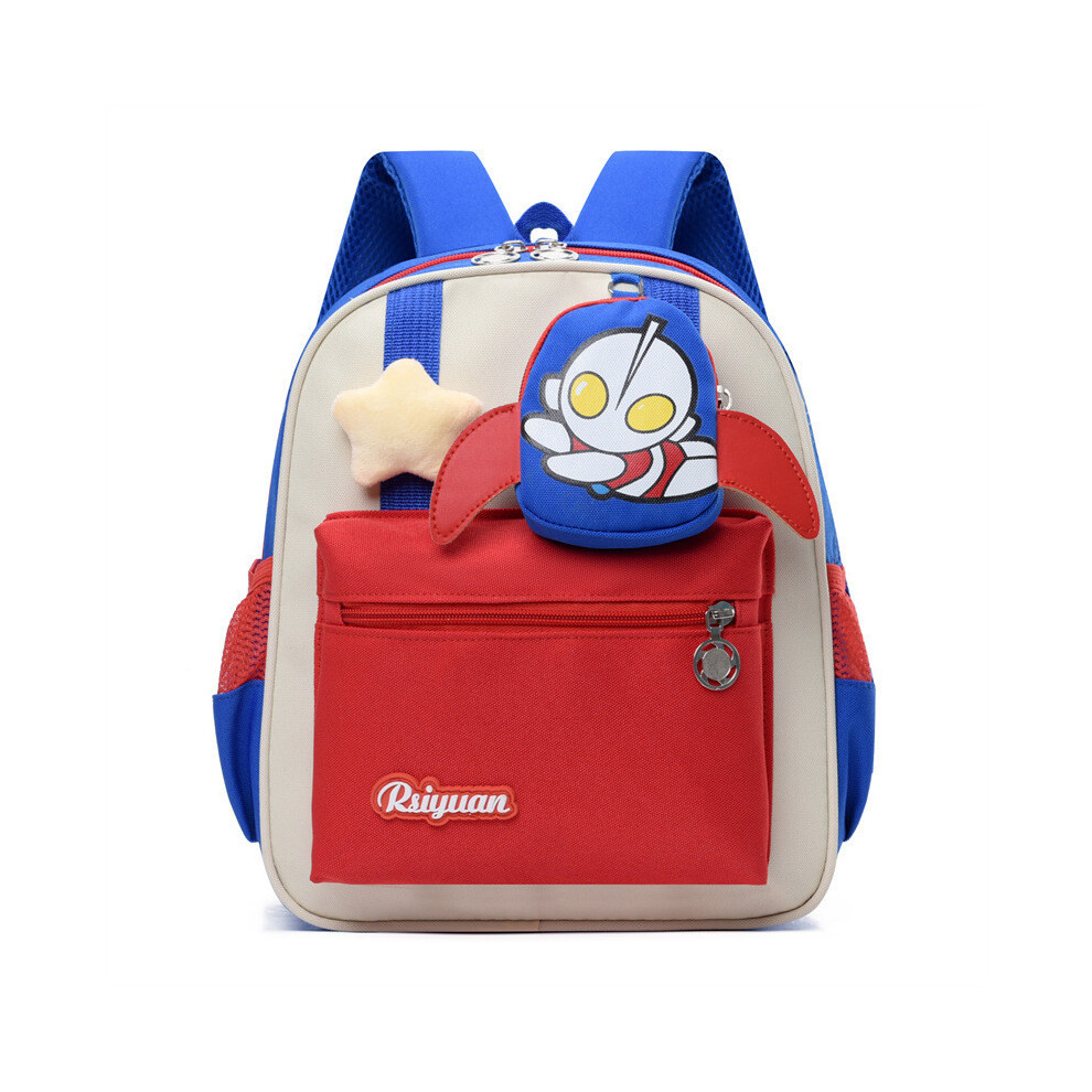(Ultraman) Lightweight Nylon Cartoon Backpack For Boys And Girls For School Perfect-image-OPC-PGW7WCH-NEW