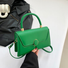 (Green) Leather Sleek Pu Womens Shoulder Bag Trendy Purse Crossbody Minimalist