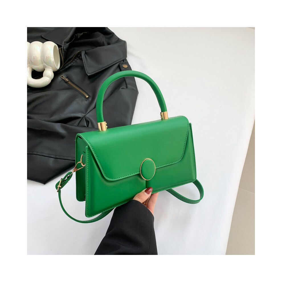 (Green) Leather Sleek Pu Womens Shoulder Bag Trendy Purse Crossbody Minimalist Green