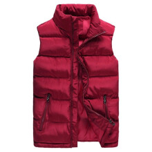 (#2 Red,4XL)Herren Winter Daunen Stepp Weste Körperwärmer Warm Ärmellos Wattiert Jacke Neu Mantel