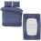 (Washed Blue, Single Size Set) 4PC Dyed Duvet Cover Bedding Set with Fitted Sheet 1